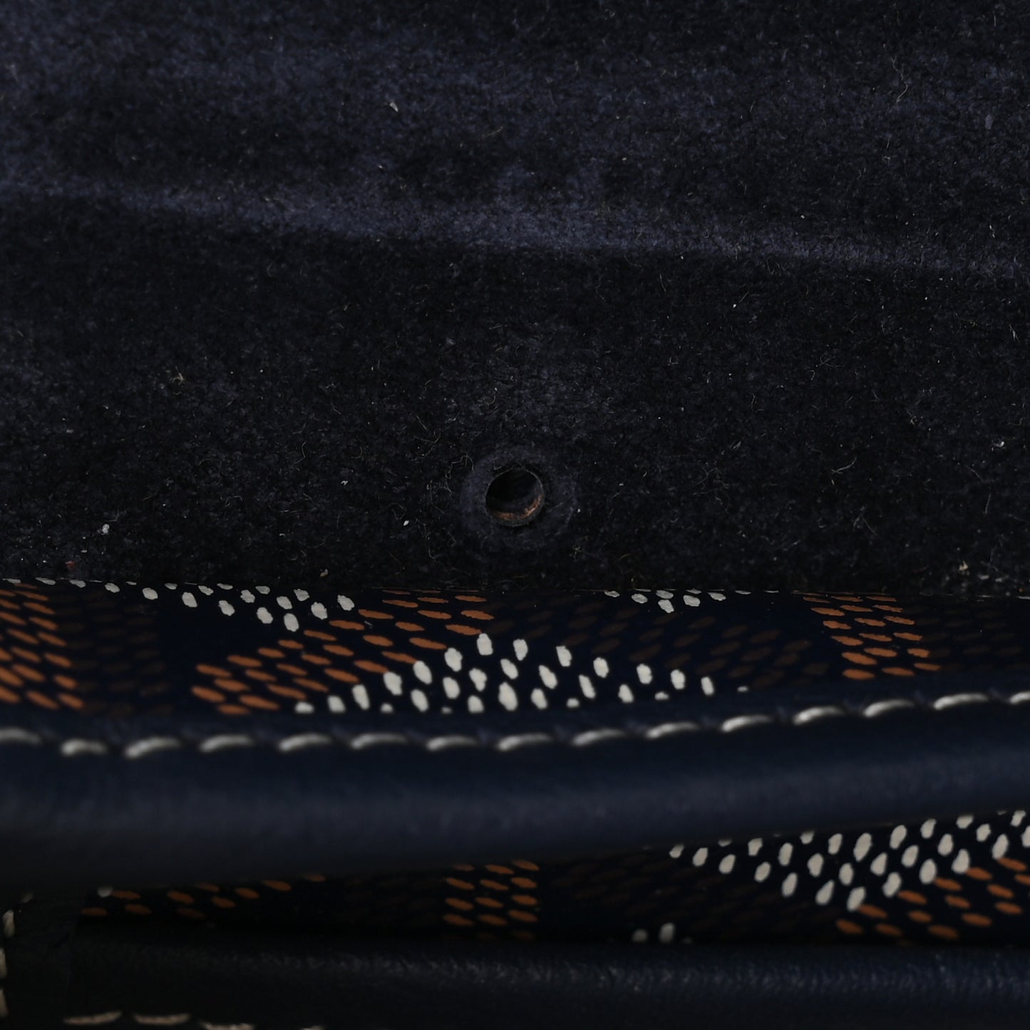 Goyardine Calfskin Mini Alpin Backpack Navy