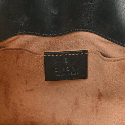 Gucci Calfskin Matelasse Mini GG Marmont Shoulder Bag Black 6 of 9