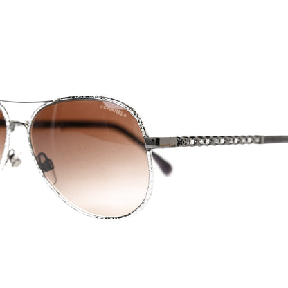 Chanel Metal Pilot Winter Sunglasses 4219 Brown 7 of 9