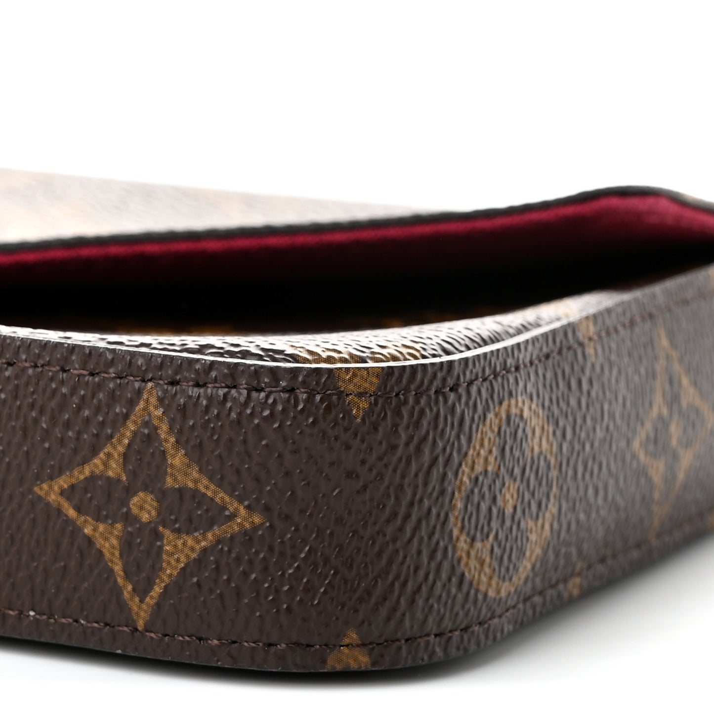 Monogram Pochette Felicie Chain Wallet Fuchsia