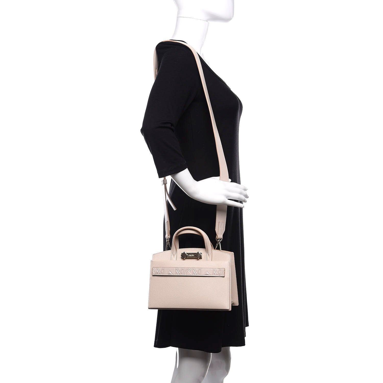 MCM Goatskin Mini Milano Tote Rose Dust 2 of 10