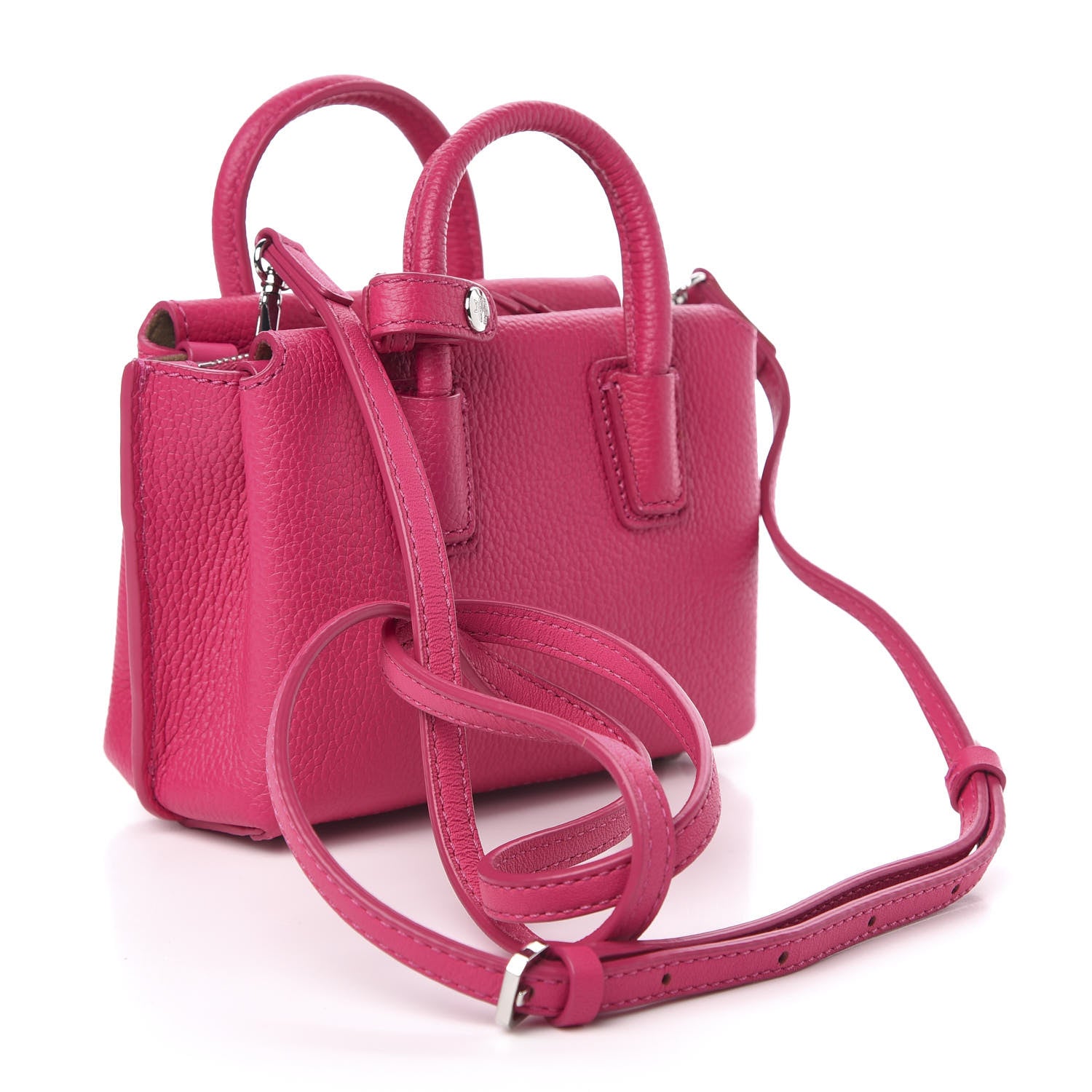 MCM Grained Calfskin X-Mini Milla Tote Beetroot Pink 3 of 9
