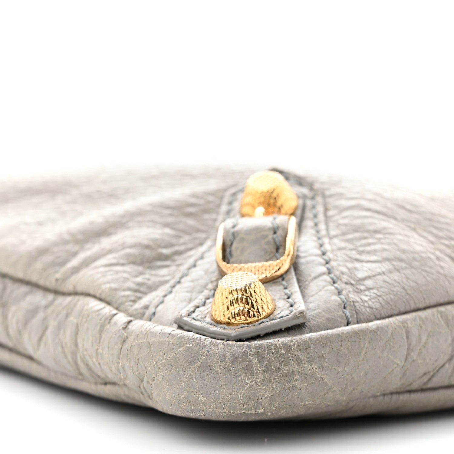 Balenciaga Agneau Giant 12 Gold Hardware Flat Crossbody Gris Pyrite 9 of 16
