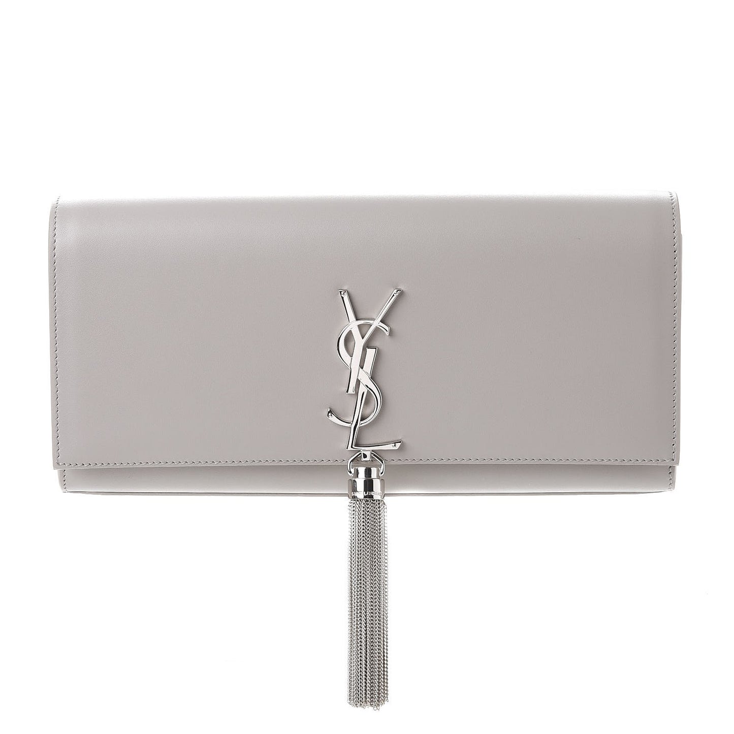 Calfskin Classic Monogram Tassel Clutch Souris