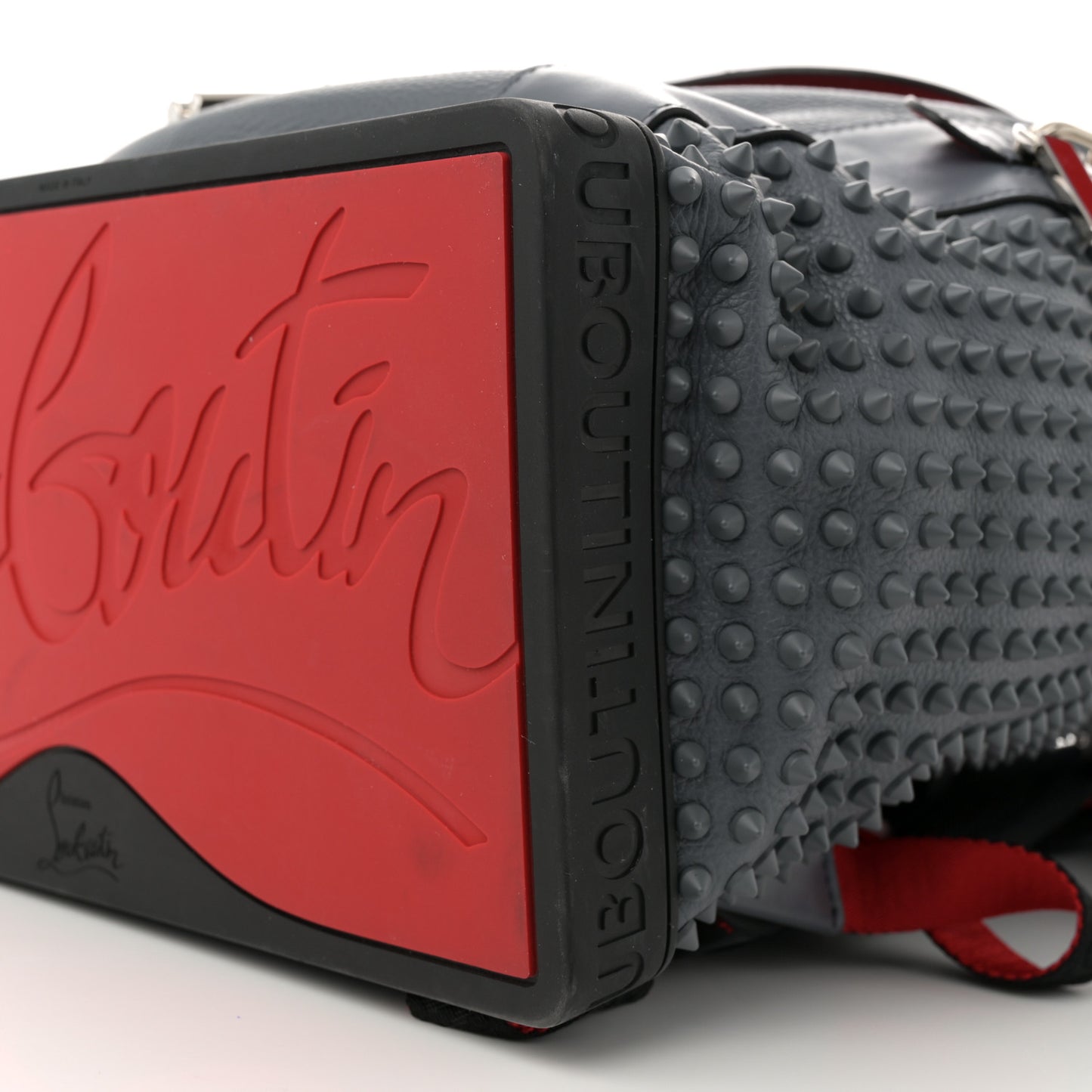 Calfskin Spiked Explorafunk Backpack Charbon