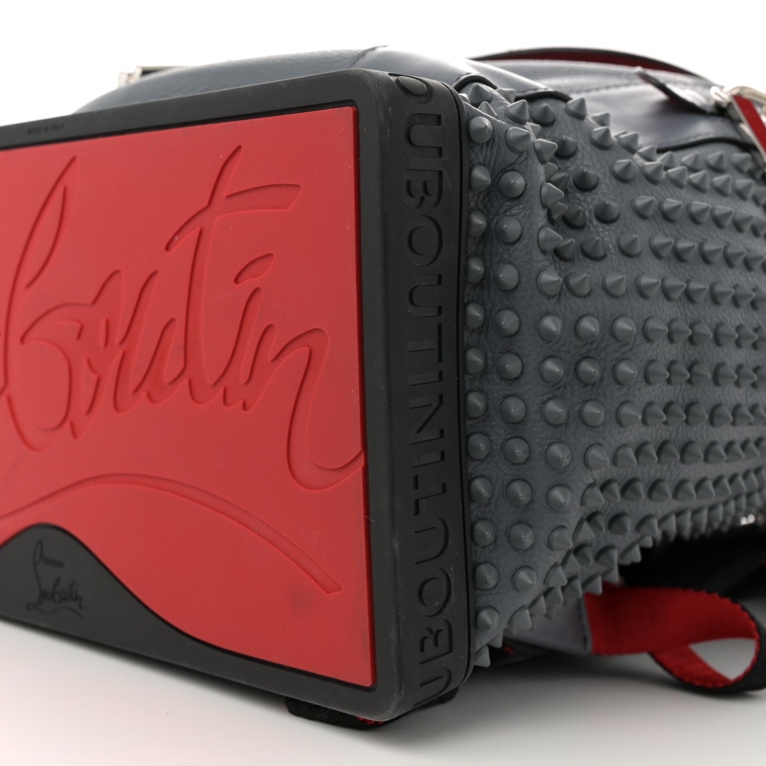Christian Louboutin Calfskin Spiked Explorafunk Backpack Charbon 9 of 10