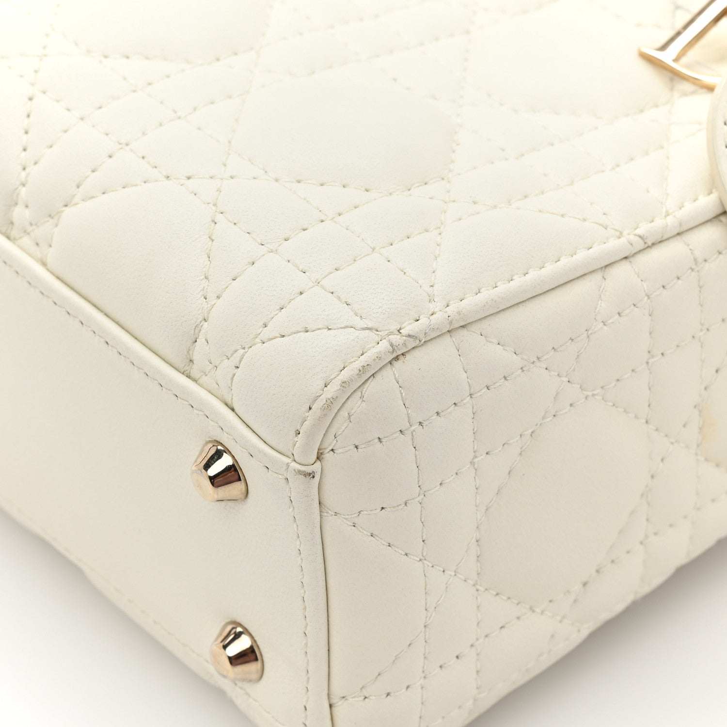 Christian Dior Lambskin Cannage DiorAmour Mini Lady Dior White 11 of 15