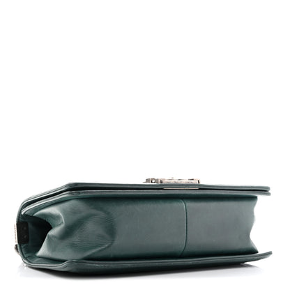 Chanel Calfskin Double Stitch Medium Boy Flap Green 3 of 11