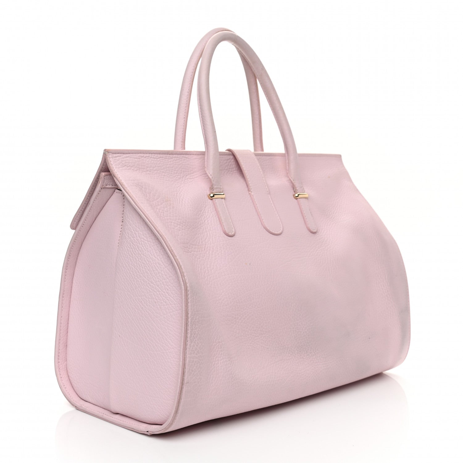 Balenciaga Grained Calfskin M Tube Round Tote Rose Poudre 2 of 18