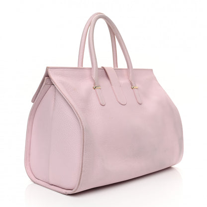 Balenciaga Grained Calfskin M Tube Round Tote Rose Poudre 2 of 18