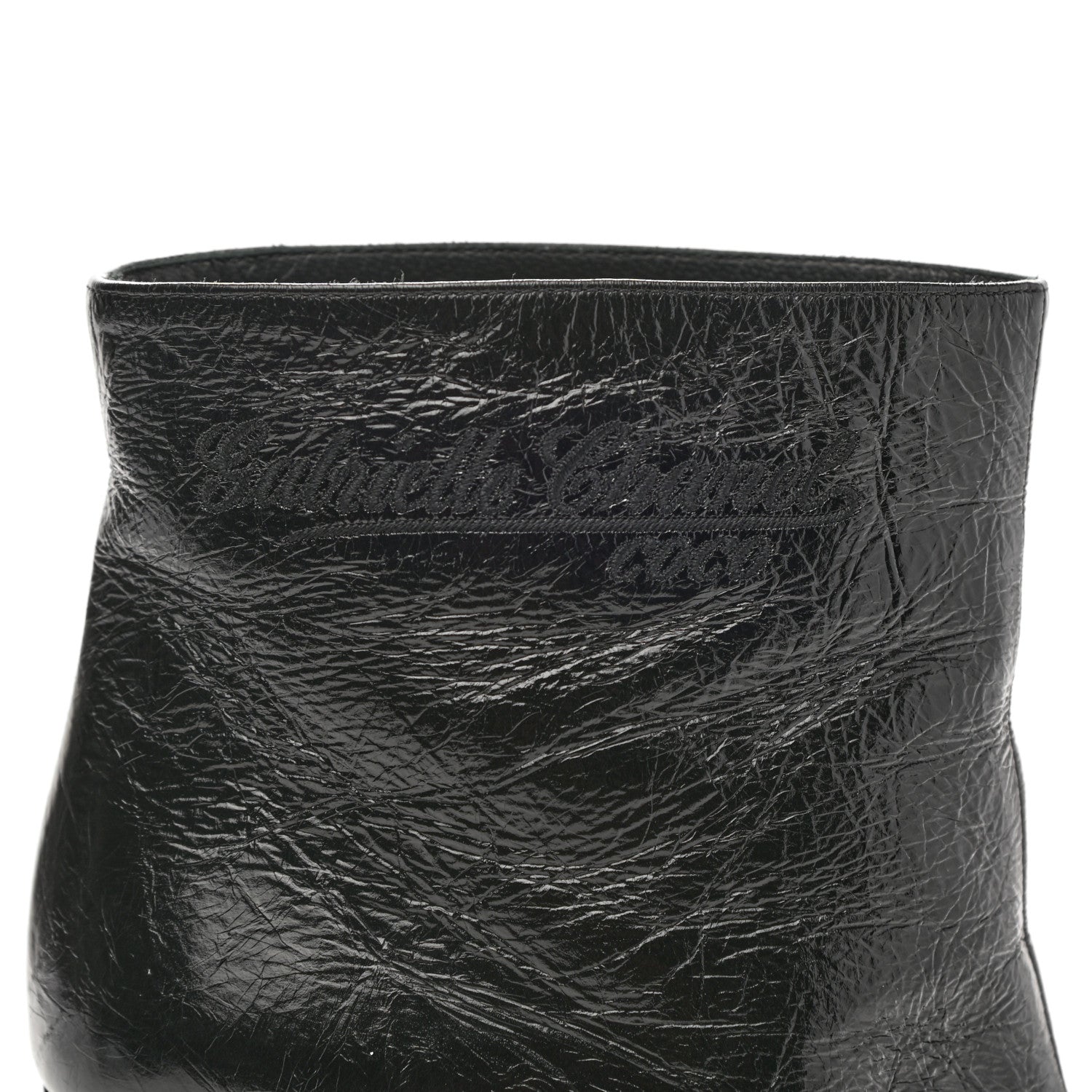 Chanel Satin Grosgrain Cap Toe Ruffle Boots 37.5 Black 38 Black 9 of 9