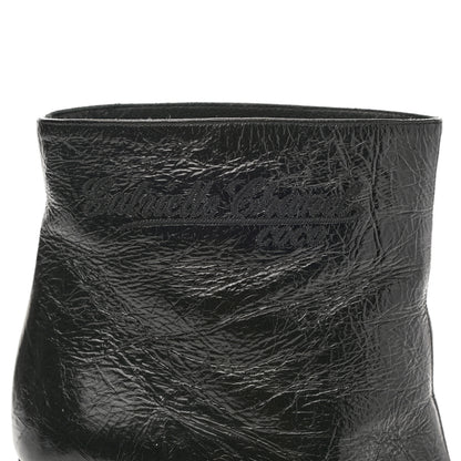 Chanel Satin Grosgrain Cap Toe Ruffle Boots 37.5 Black 38 Black 9 of 9