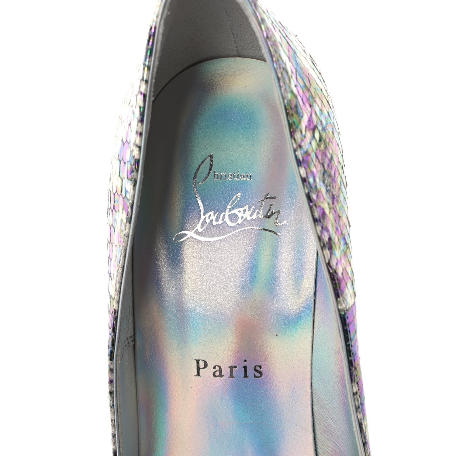Christian Louboutin Iridescent Snakeskin So Kate 120 Pumps 39 Roccia 7 of 7