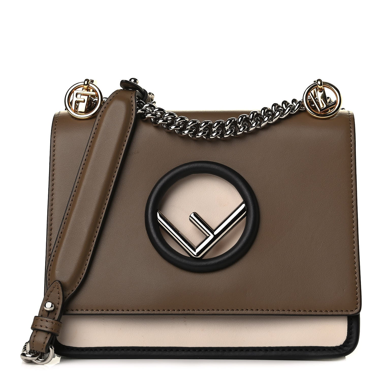 Fendi Vitello Century F is Fendi Small Kan I Shoulder Bag Maya Camelia Multicolor 1 of 5