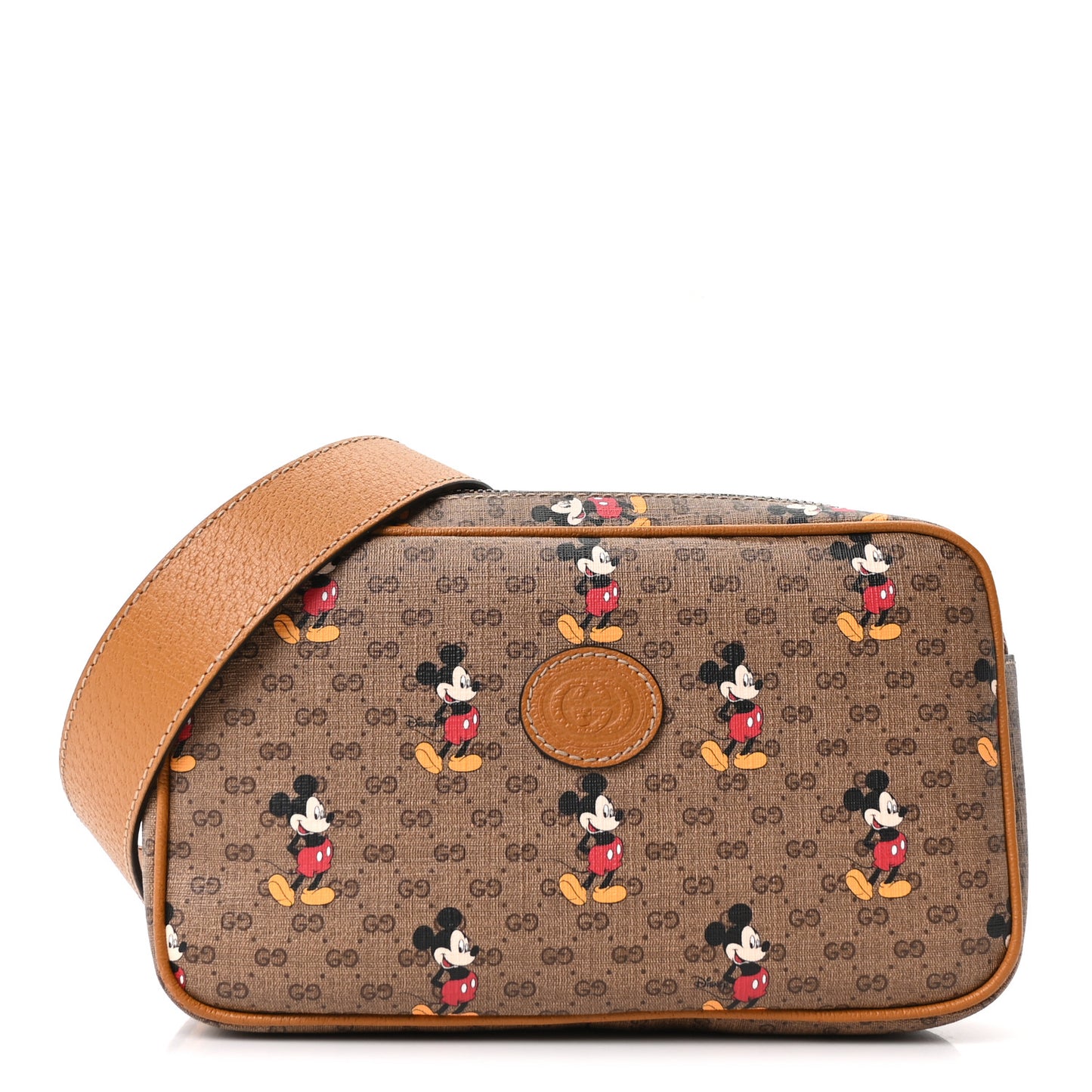 X DISNEY Mini Vintage GG Supreme Monogram Mickey Mouse Small Belt Bag 80 32 Beige Vintage Sun Oil