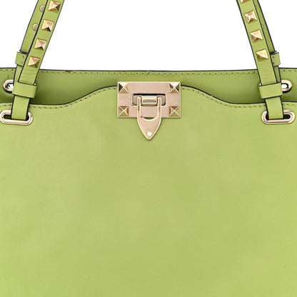 Valentino Garavani VALENTINO GARAVANI Vitello Medium Rockstud Tote Apple 7 of 16