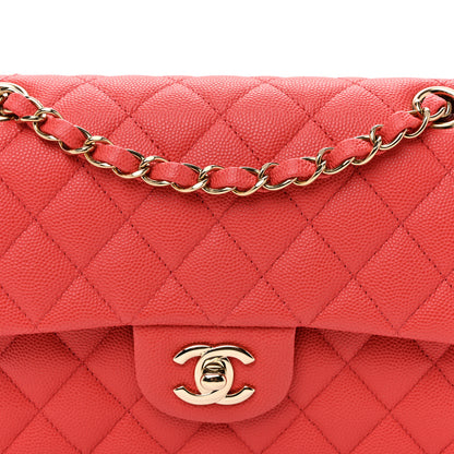 Chanel Caviar Quilted Small Double Flap Red Red 8 of 10