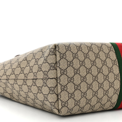 Gucci GG Supreme Monogram Medium Ophidia Shopping Tote Brown 9 of 10