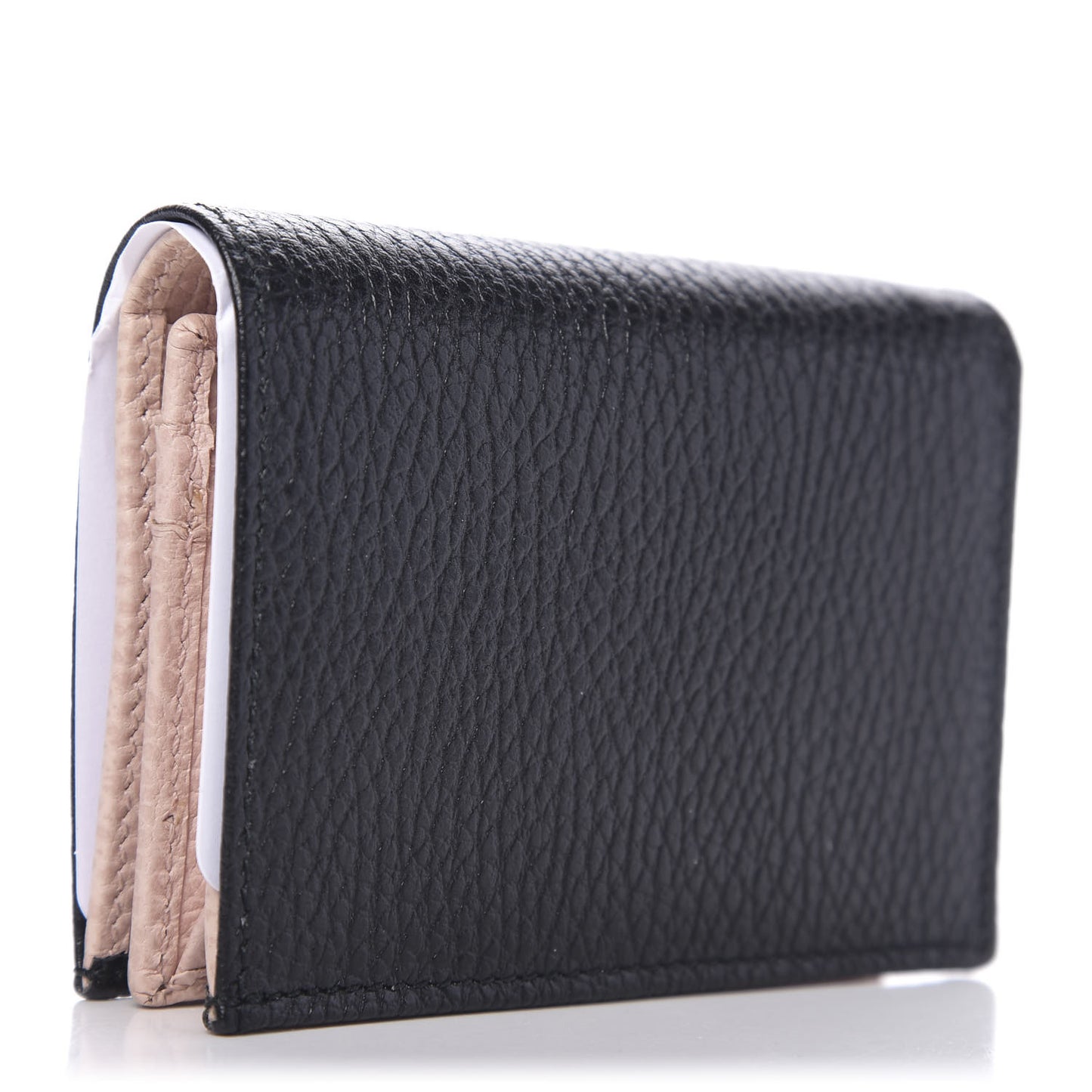 Calfskin GG Marmont Bow Card Case Black