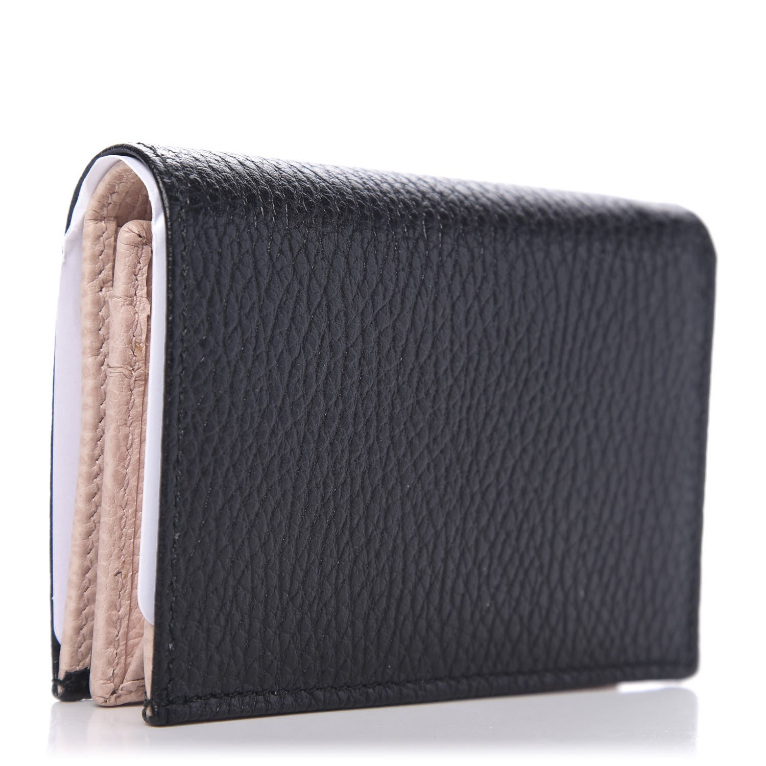 Gucci Calfskin GG Marmont Bow Card Case Black 3 of 8