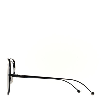 Fendi Metal F is Fendi Printed Run Away Round Frame Sunglasses FF 0285/S Black 3 of 7