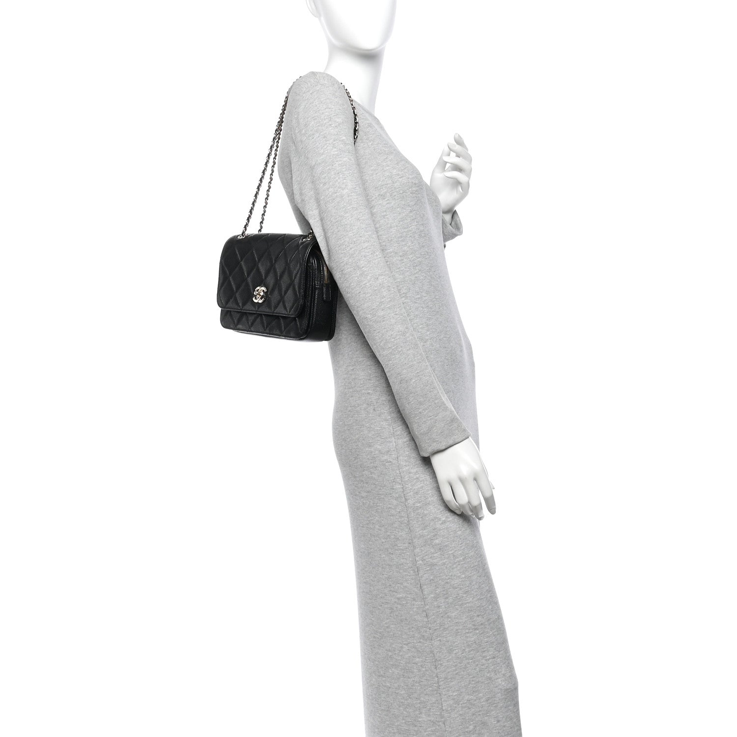 Chanel Caviar Quilted Single Flap Black 2 of 11
