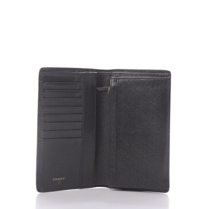 Chanel Grained Calfskin CC Button Yen Wallet Black 5 of 10