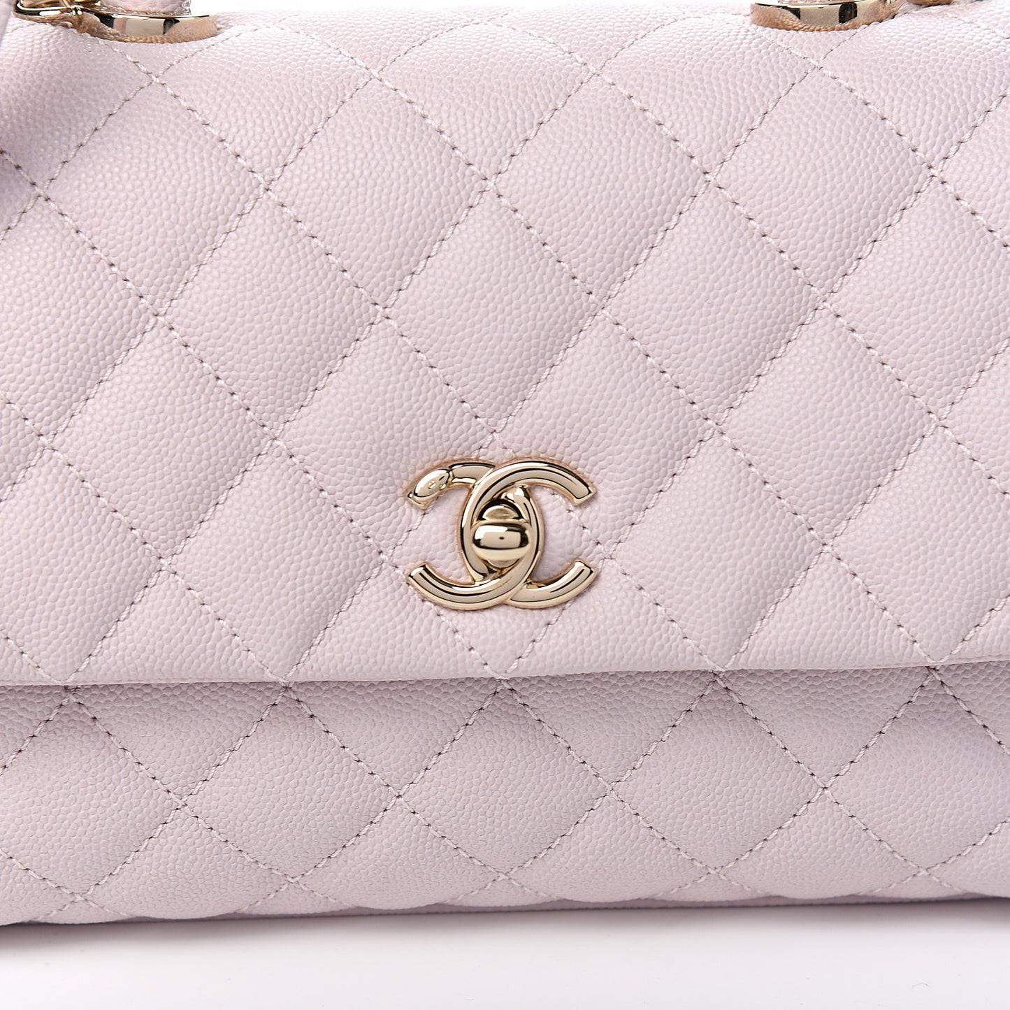 Caviar Quilted Mini Coco Handle Flap Lilas Lilac