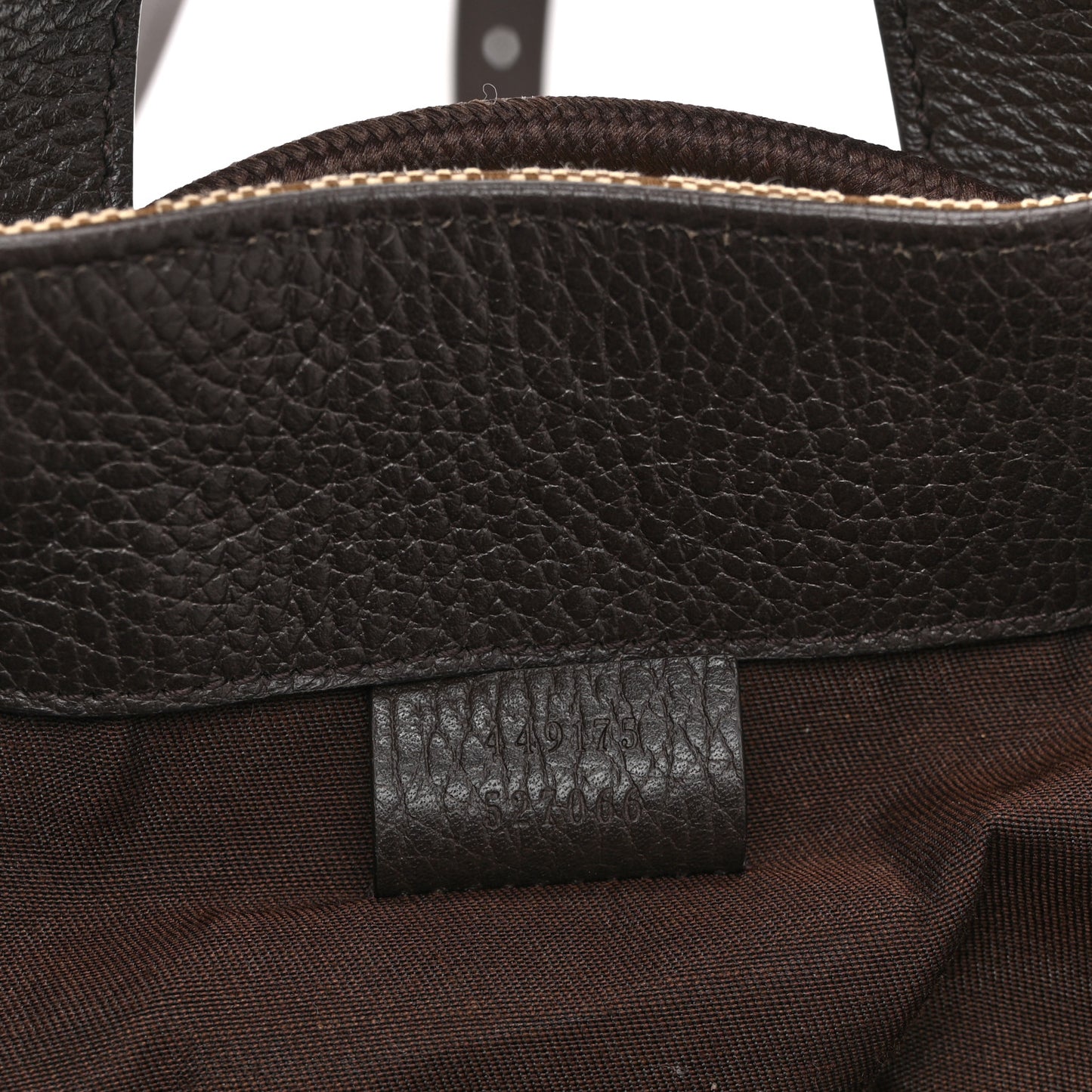 Monogram Dollar Calfskin O Drawstring Backpack Beige Ebony Testa di Moro Dark Chocolate