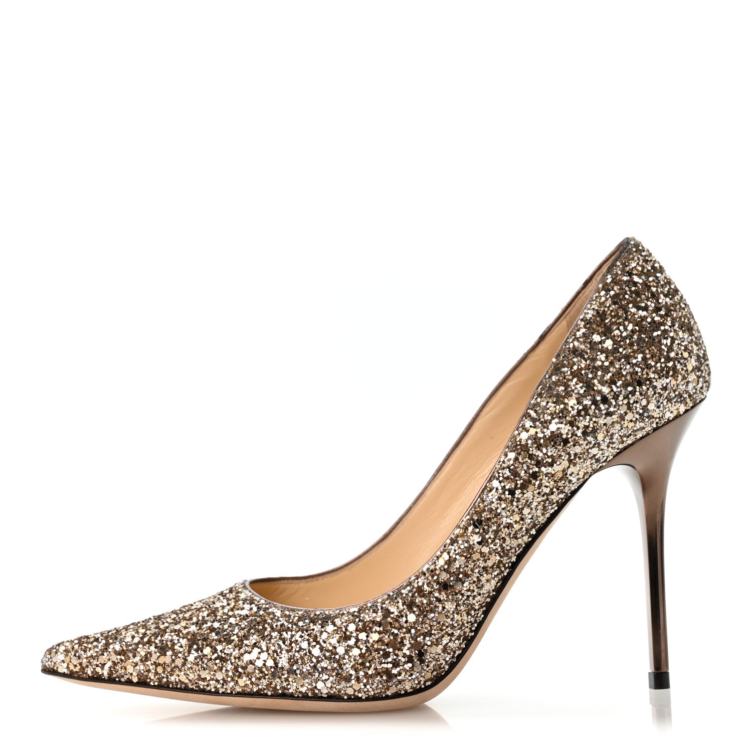 Jimmy Choo Coarse Glitter Abel Pumps 36.5 Antique Gold 1 of 8