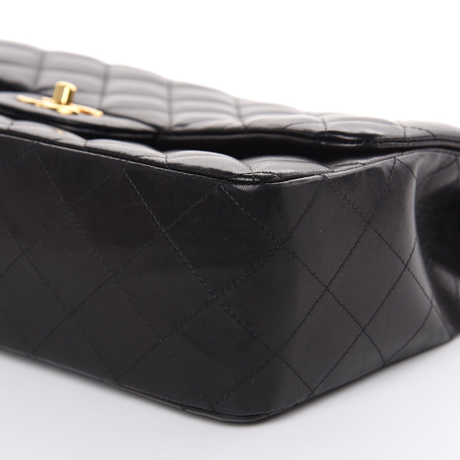Chanel Lambskin Quilted Jumbo Single Flap Black 9 of 15