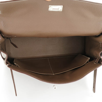 Hermes Taurillon Clemence Kelly Retourne 35 Etoupe 7 of 21