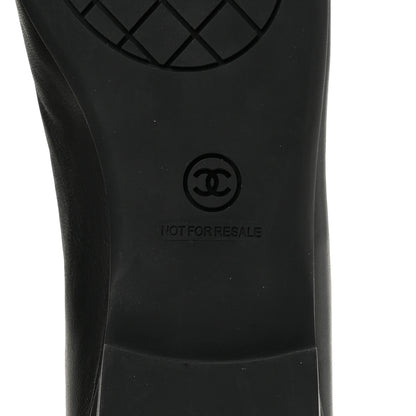 Chanel Lambskin Cap Toe CC Uniform Ballerina Flats 40 Black 8 of 9