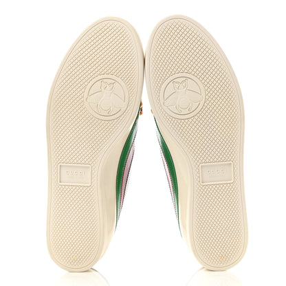 Gucci Patent Crystal Web GG Womens Falacer Sneakers 40.5 Mystic White New Shamarock Red 5 of 13