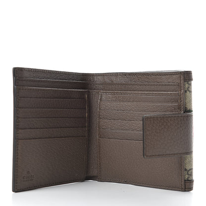 Gucci GG Supreme Monogram Web Ophidia French Flap Wallet Beige New Acero 5 of 7