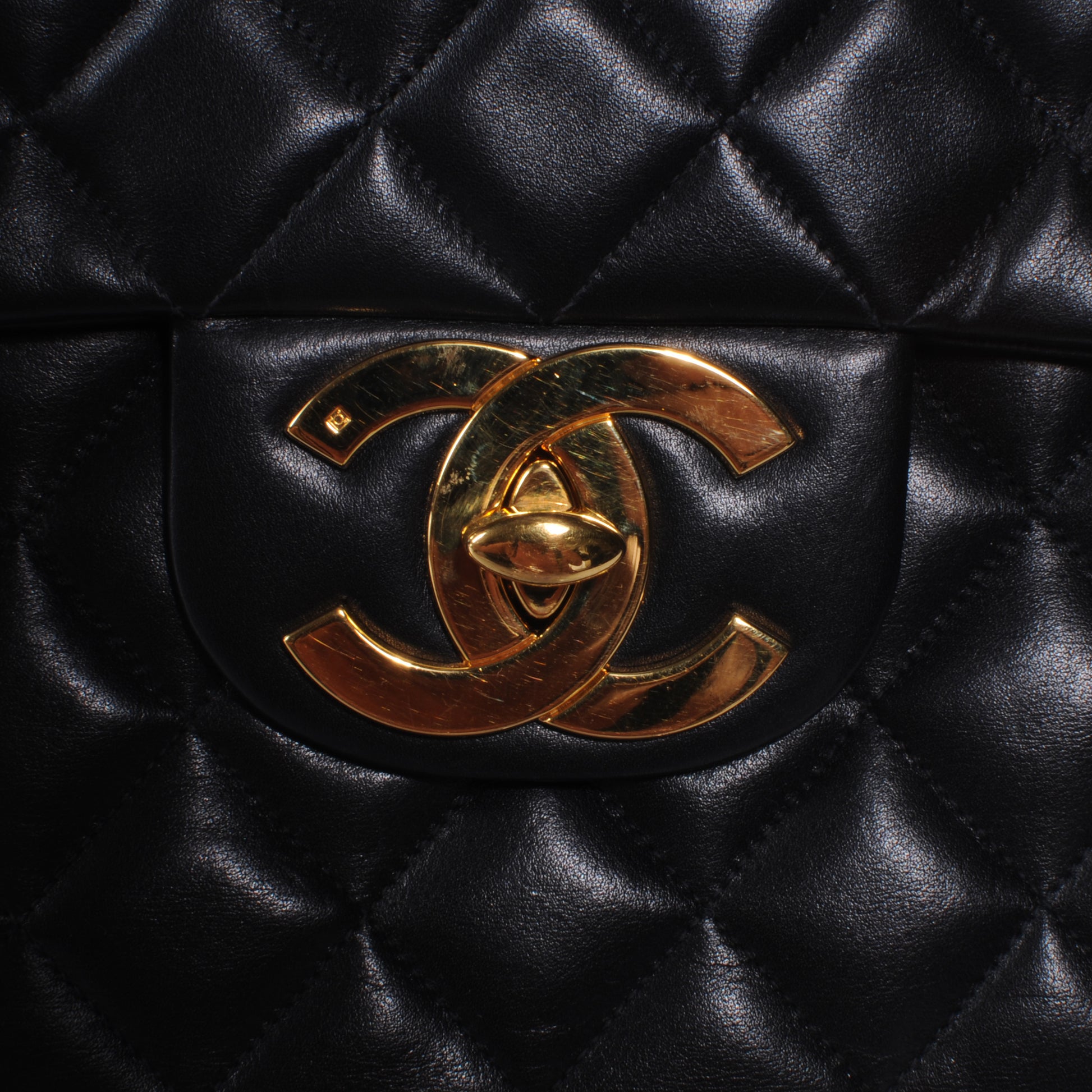Chanel Lambskin XL Jumbo Flap Black 5 of 9