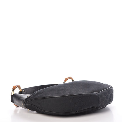Gucci Monogram Bamboo Ring Hobo Black 4 of 8