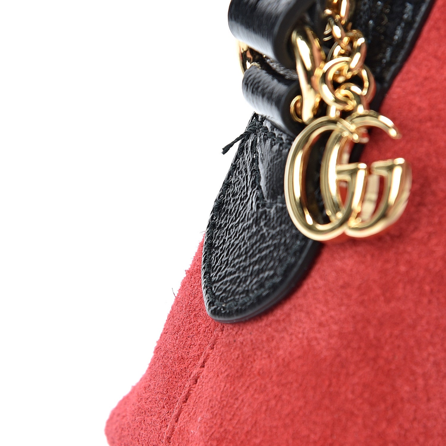 Gucci Suede Patent Web GG Small Ophidia Dome Shoulder Bag Hibiscus Red 12 of 12