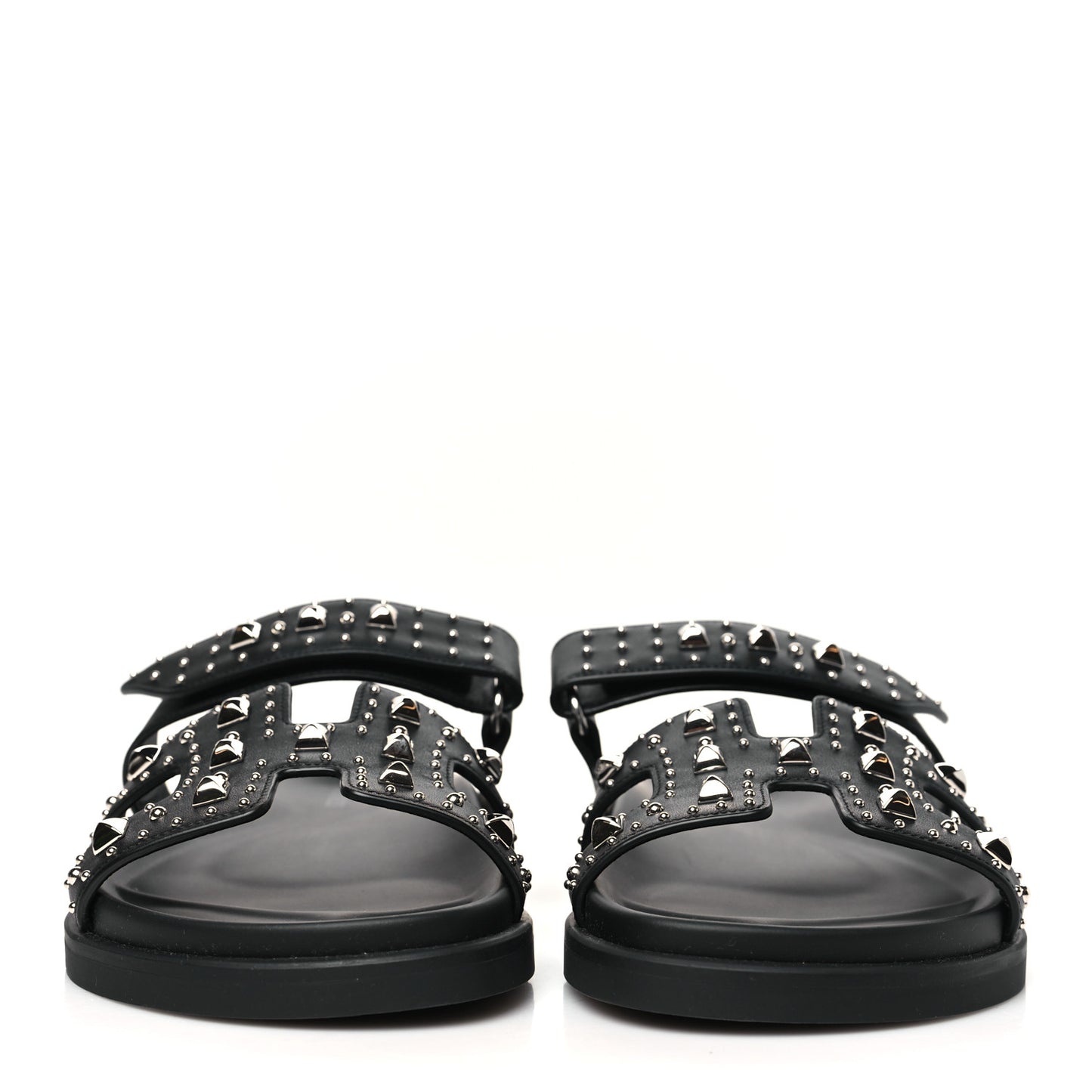 Calfskin Medor Studded Womens Chypre Sandals 38 Black