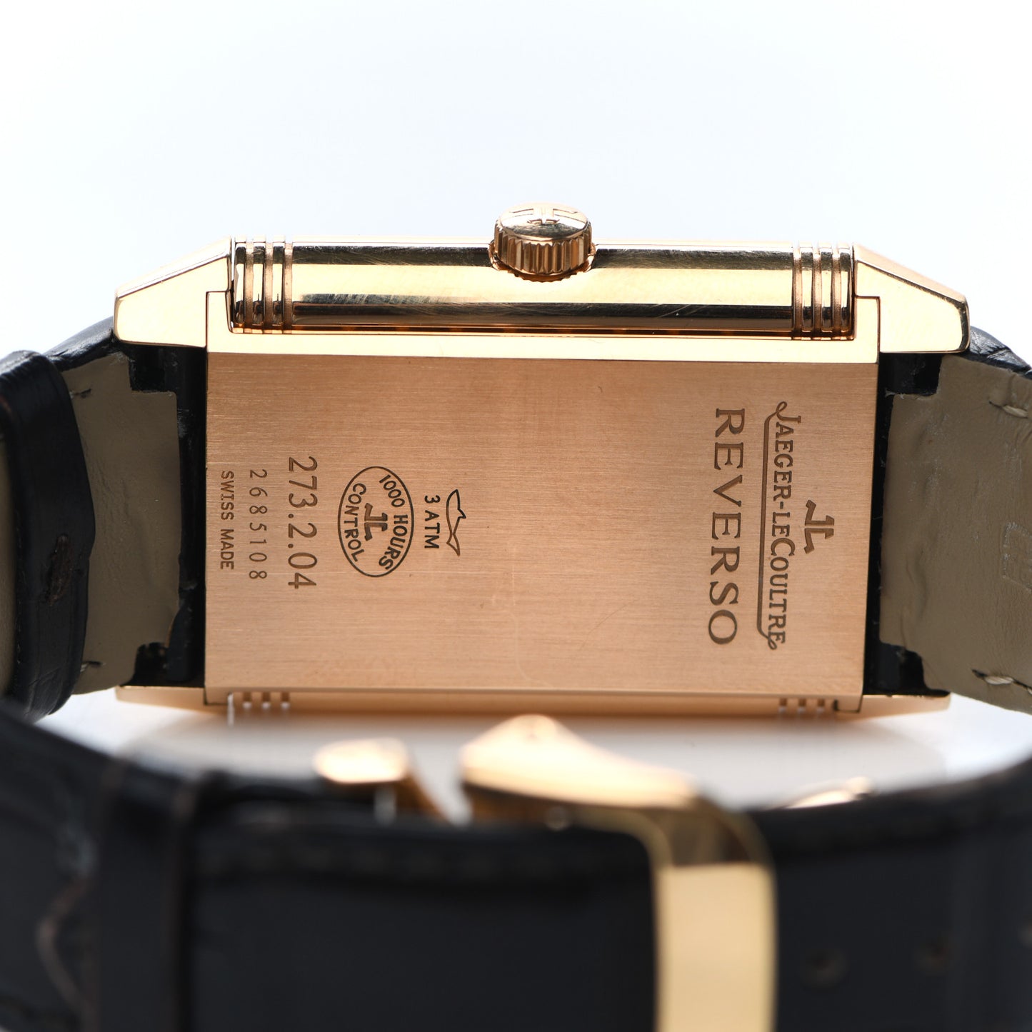 18K Rose Gold Alligator 30mm Grande Reverso 976 Manual Winding Watch Q3732420