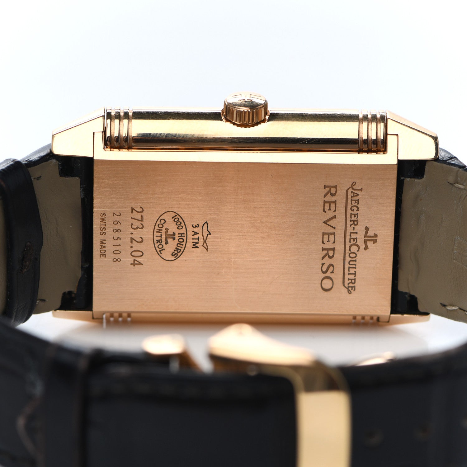 Jaeger-LeCoultre 18K Rose Gold Alligator 30mm Grande Reverso 976 Manual Winding Watch Q3732420 5 of 6