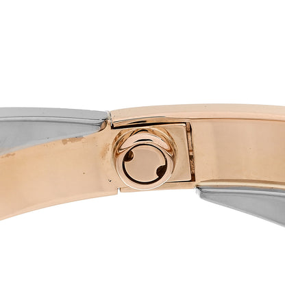 Cartier 18K Pink White Gold 12 Diamond Double LOVE Bracelet 17 5 of 8