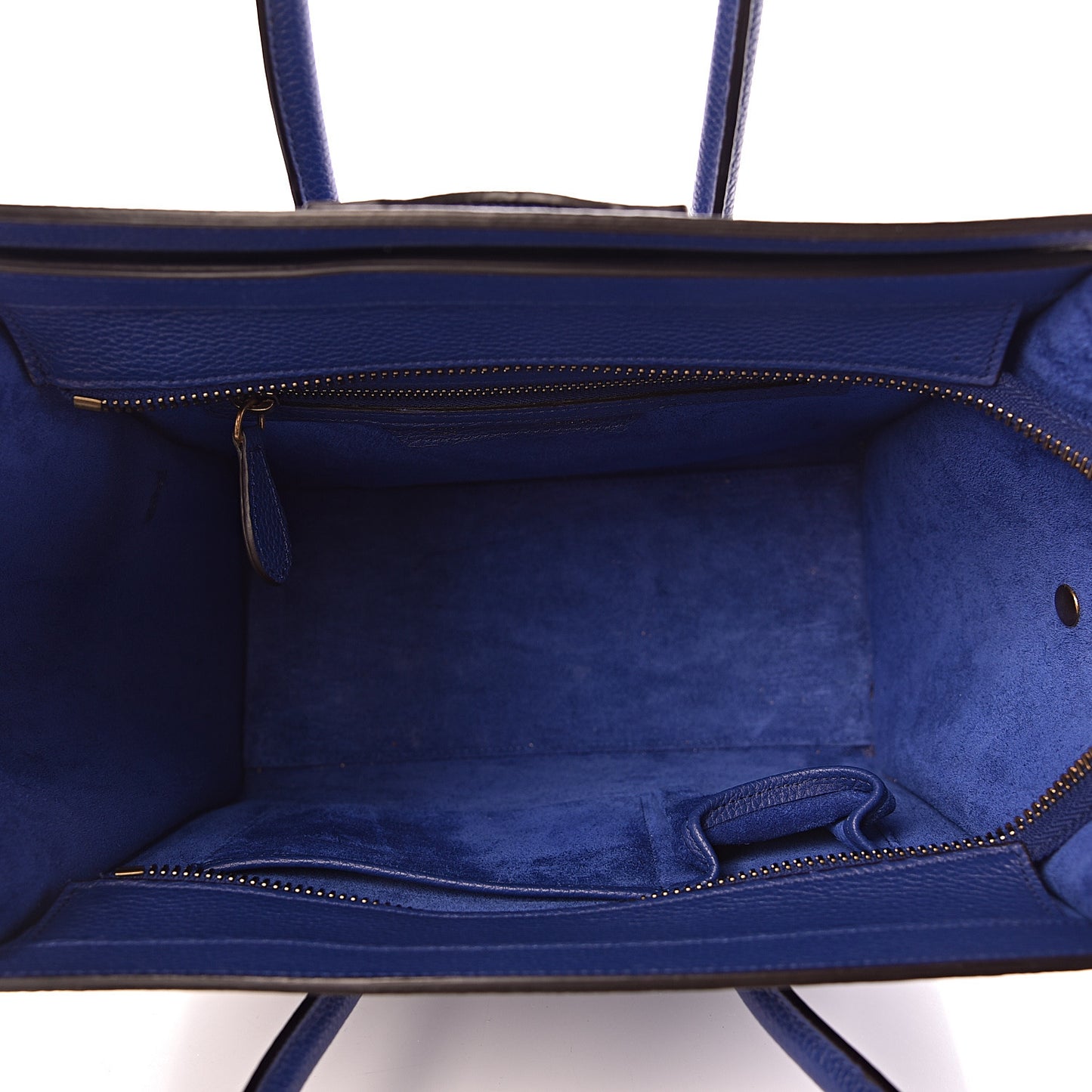 Drummed Calfskin Micro Luggage Indigo