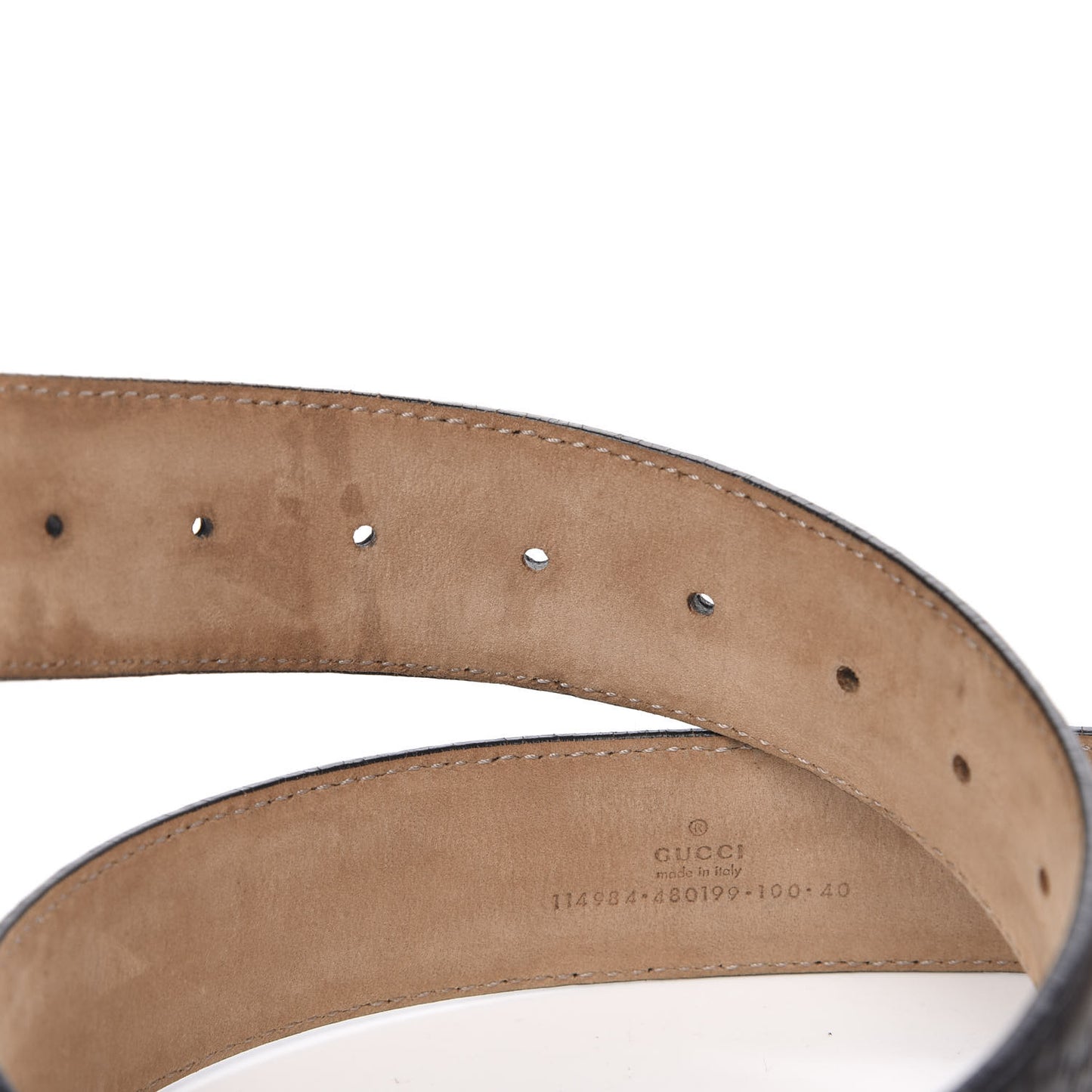 Guccissima Interlocking G Belt 100 40 Black