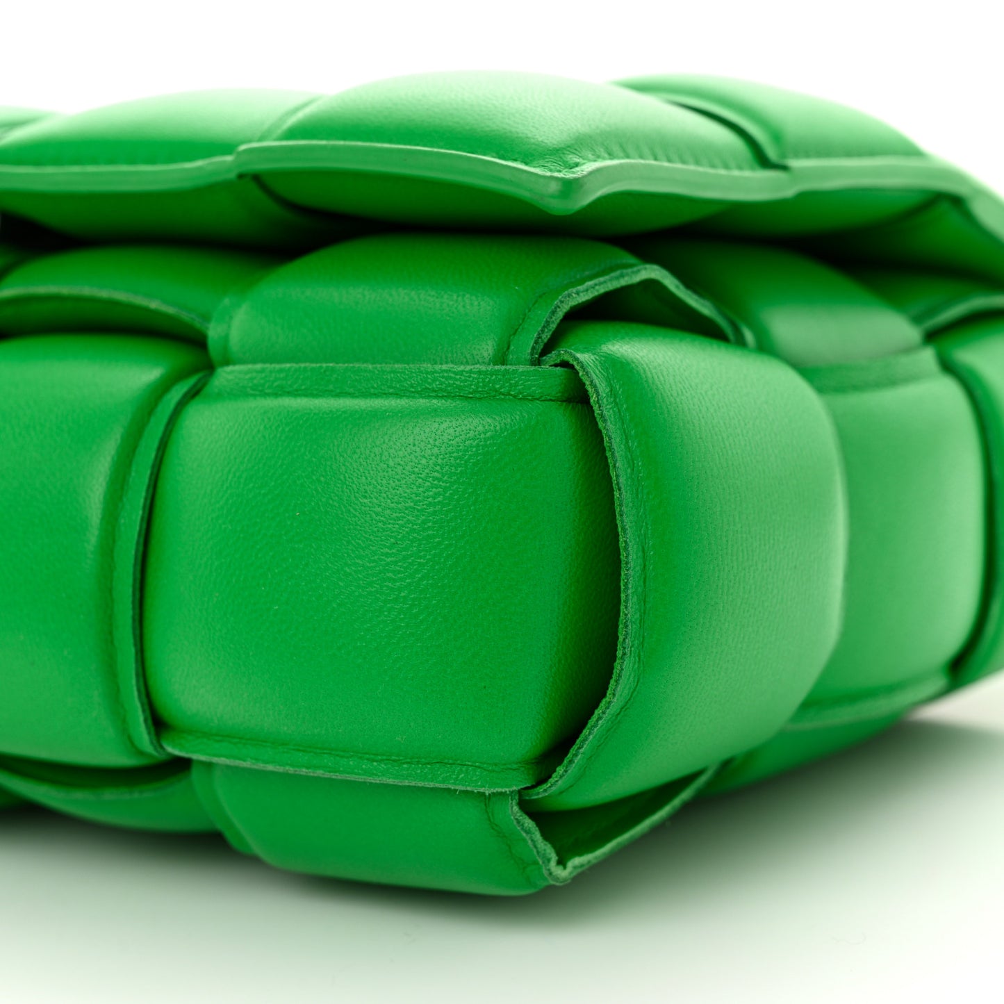 Nappa Maxi Intreccio Padded Cassette Crossbody Bag Parakeet