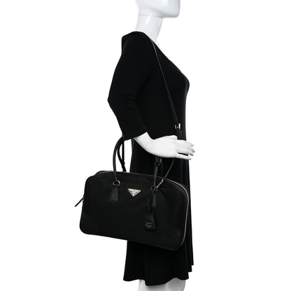 Prada Re-Nylon Saffiano Large Re-Edition 1978 Two Handle Bag Black 2 of 9