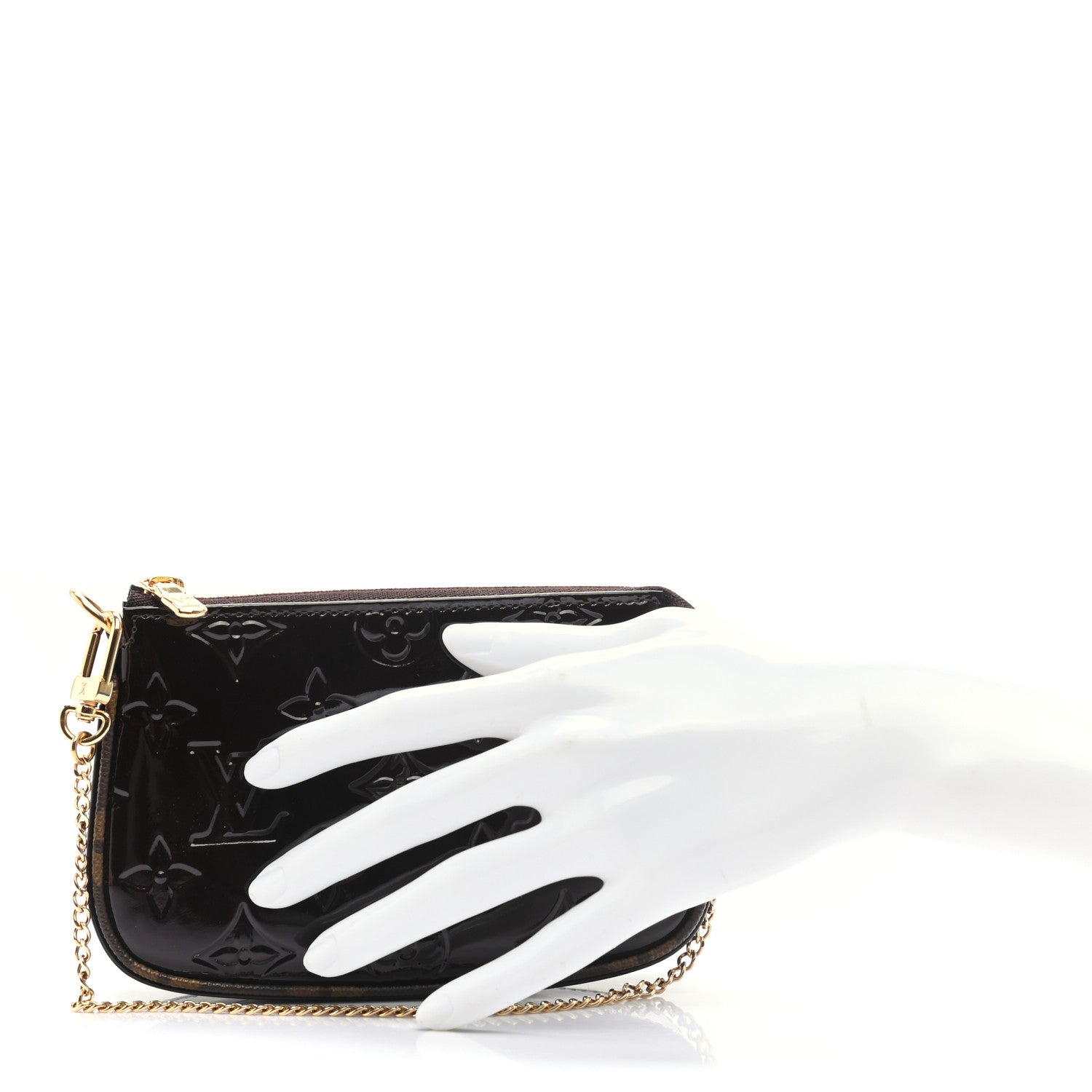 Louis Vuitton Vernis Monogram Mini Pochette Accessories Amarante 2 of 8