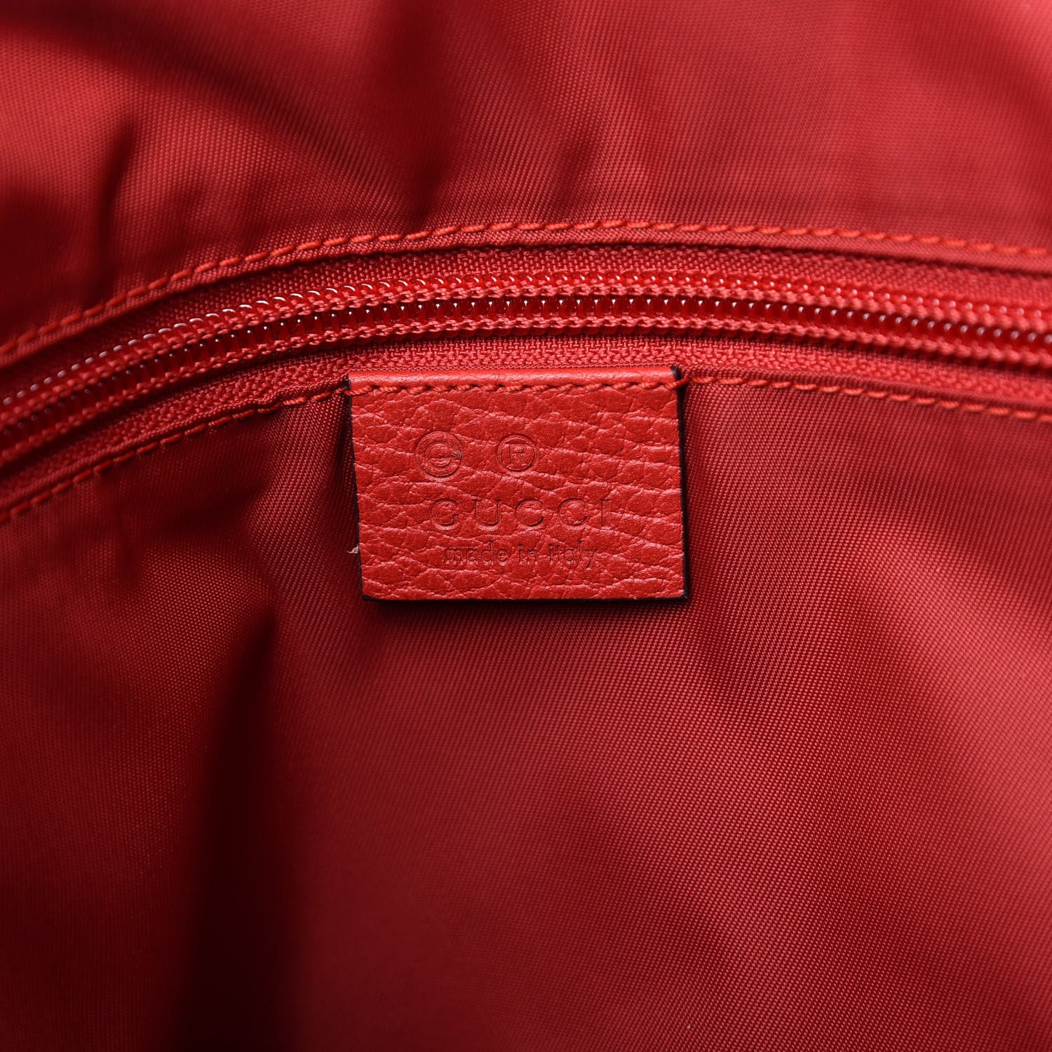 Gucci Nylon Monogram Double Buckle Flap Messenger Bag Vibrant Red 8 of 10