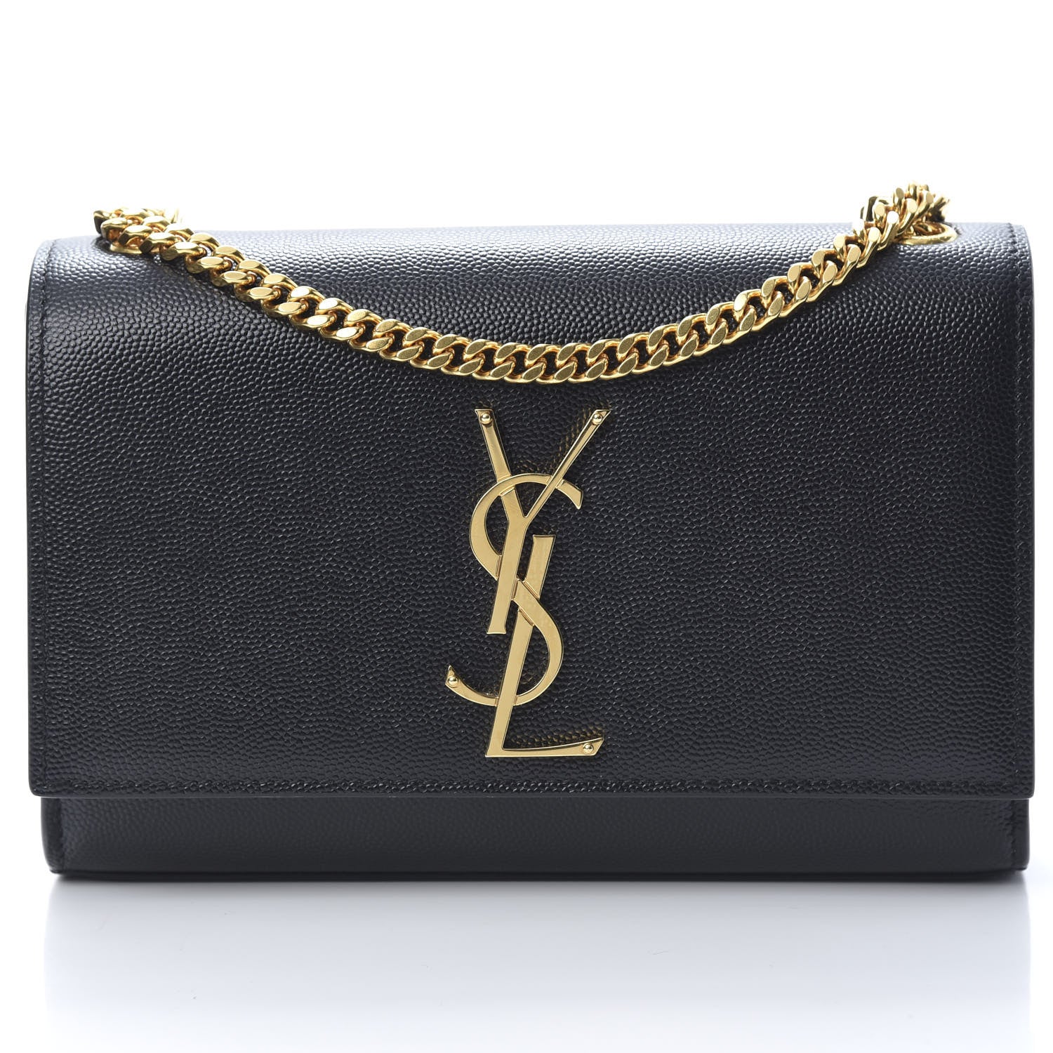 Saint Laurent Grain De Poudre Small Monogram Kate Satchel Black 8 of 10