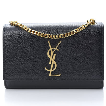 Saint Laurent Grain De Poudre Small Monogram Kate Satchel Black 8 of 10